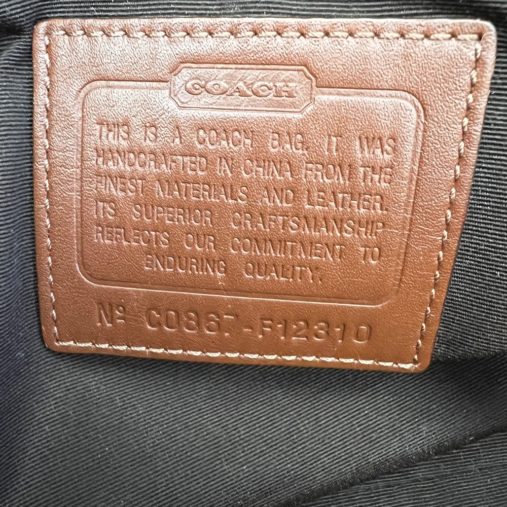 🤎 Coach Soho Mini Signature Tote Satchel  F12310 Brown Khaki Y2K Camel Leather - Picture 16 of 16